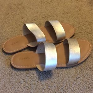 Size 10 Old Navy gold sandals